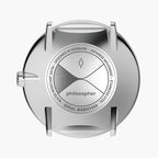 Philosopher Bundle White Dial Silver 3 Link Black Leather Brown Leather Watch Strap